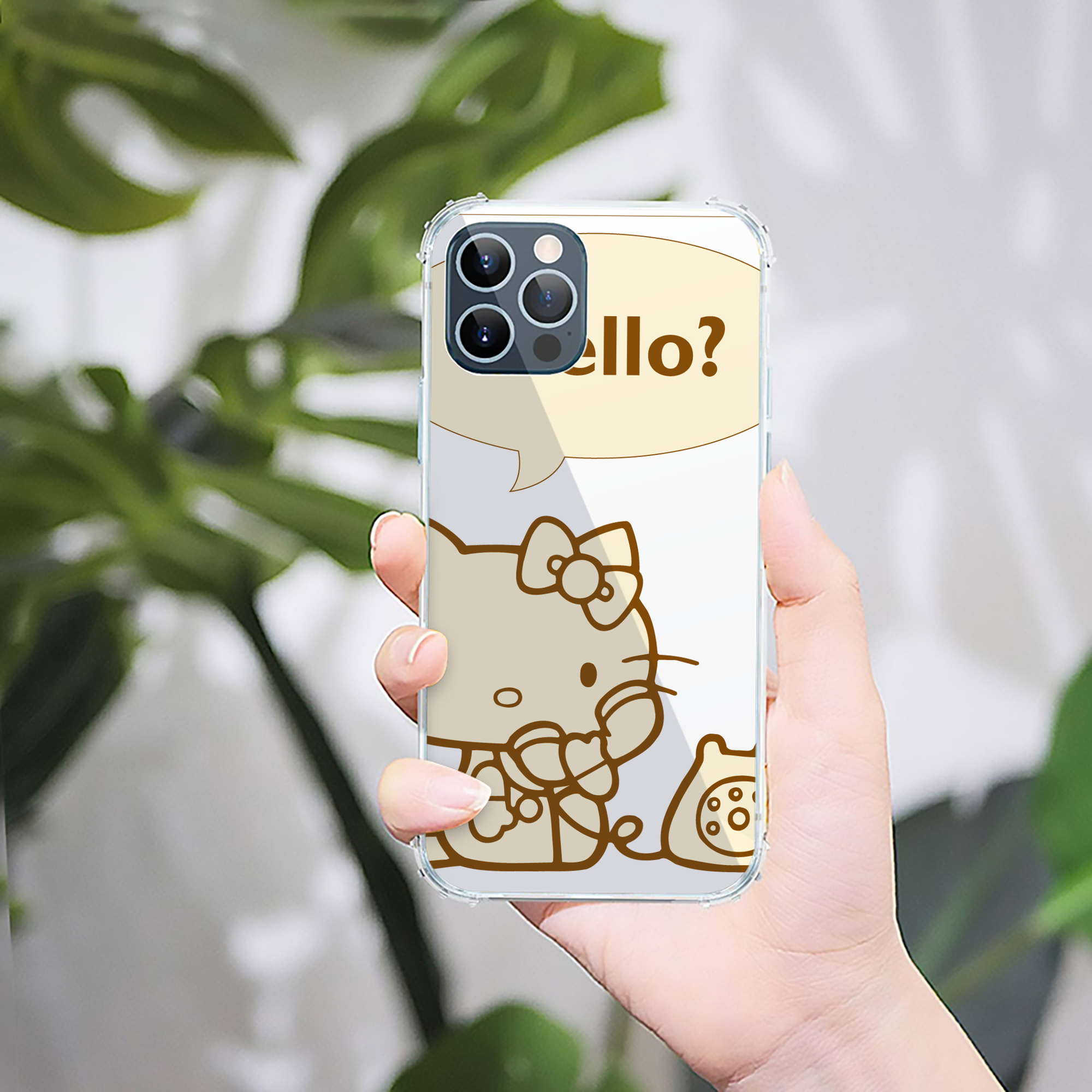 （画像用） Hello Kitty ハローキティ 【iPhone 12シリーズ対応】透明スマホケース（クリアソフトケース）